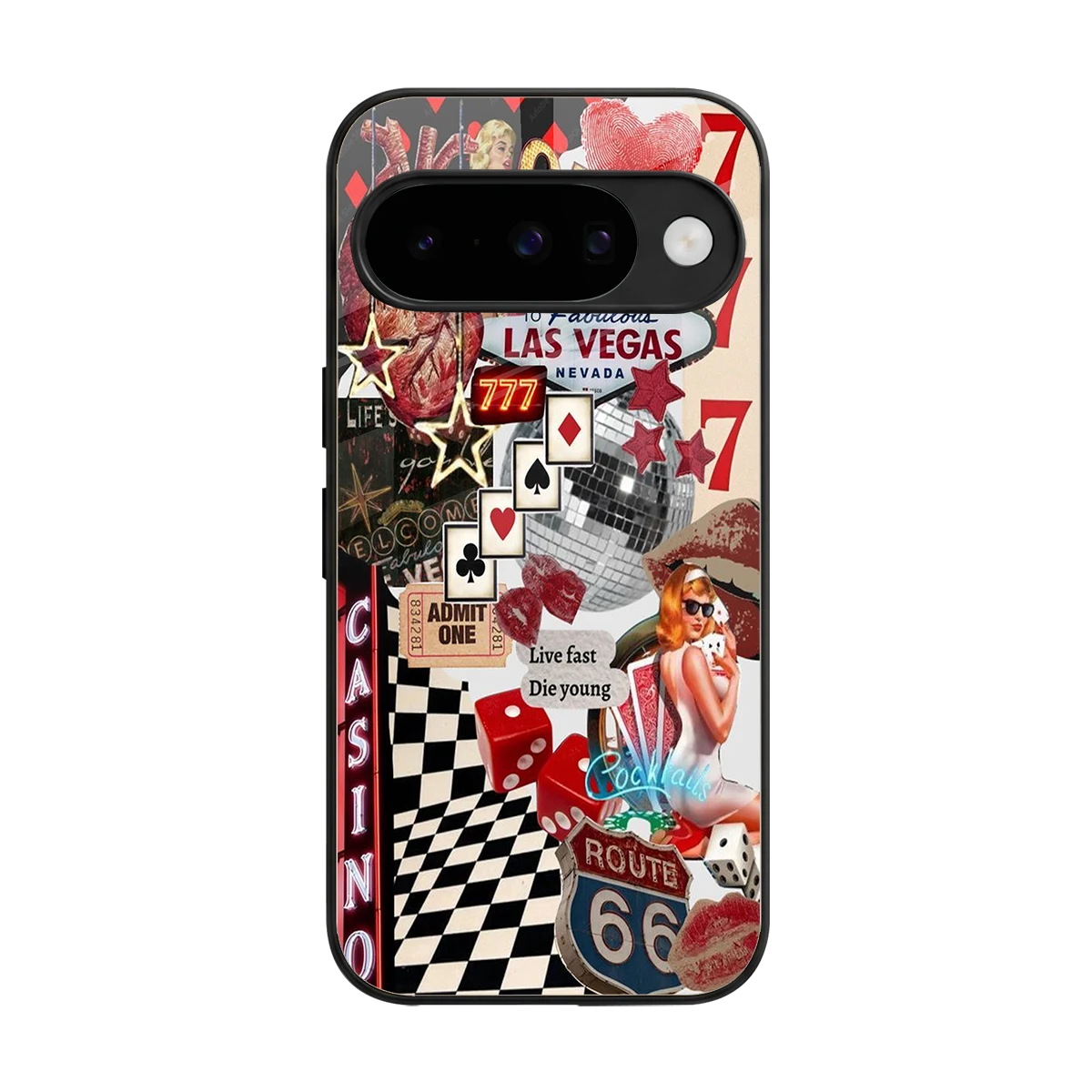 Vegas Vibes back phone cover | glass case for google pixel 10