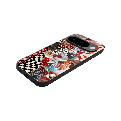 Vegas Vibes stylish phone case for google pixel 10 | glossy glass and slim fit