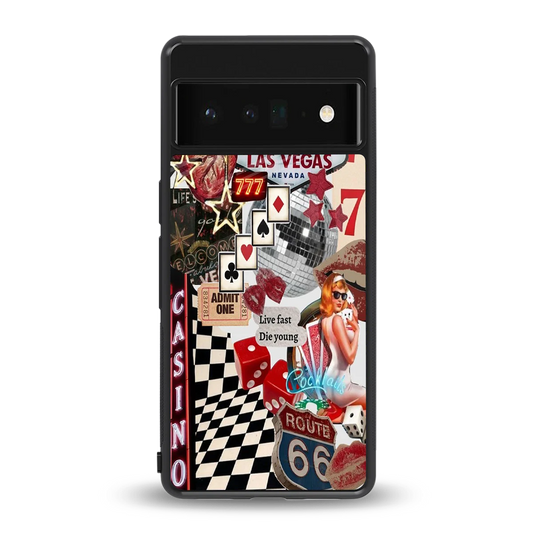 Vegas Vibes back phone cover | glass case for google pixel 6 pro