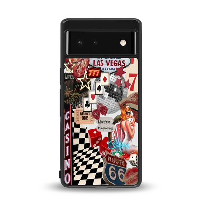 Vegas Vibes back phone cover | glass case for google pixel 6a