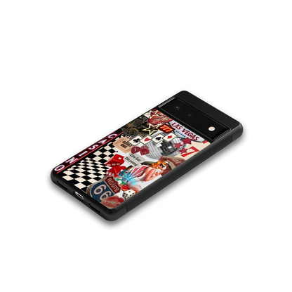 Vegas Vibes google pixel 6a mobile cover | shockproof glass phone case