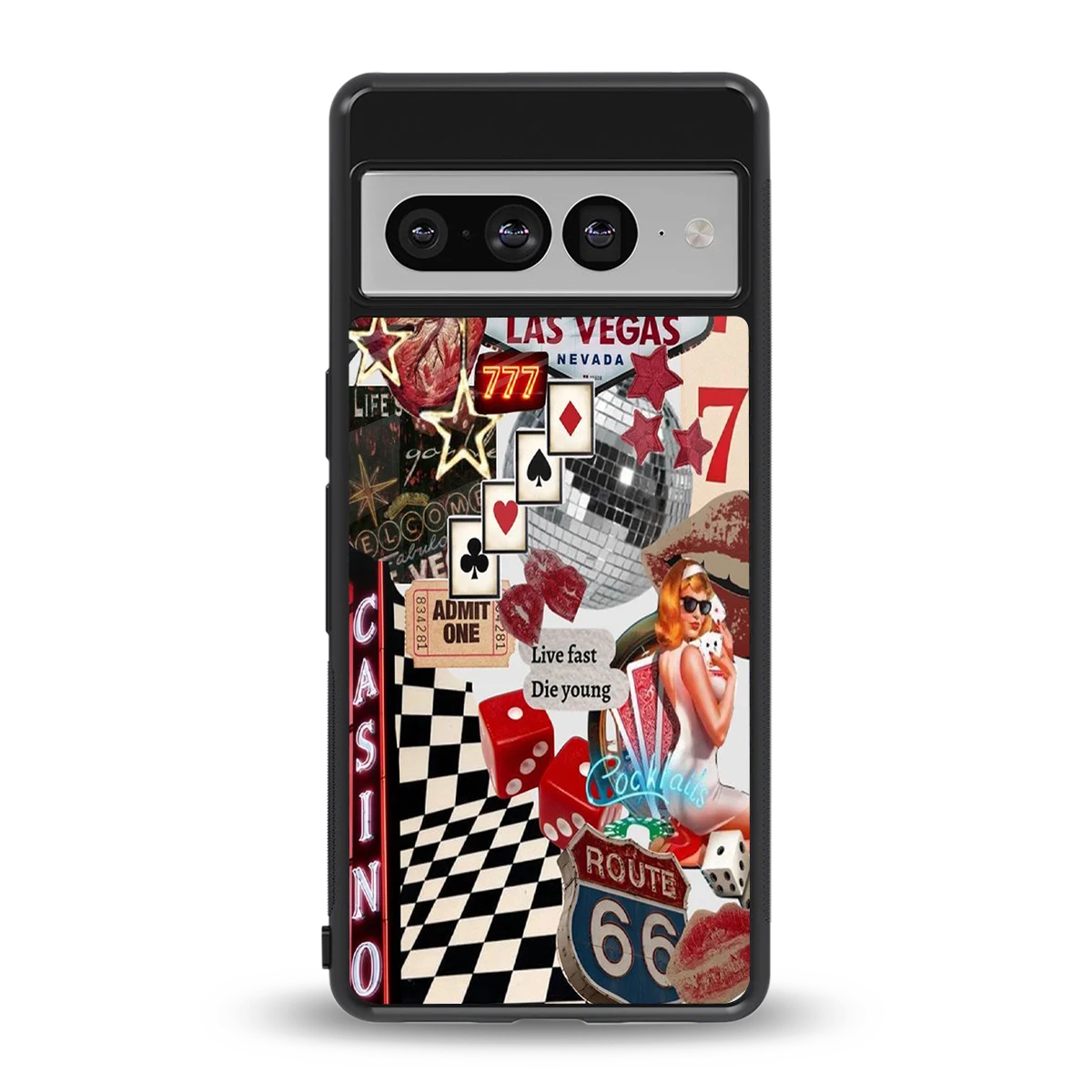 Vegas Vibes back phone cover | glass case for google pixel 7 pro