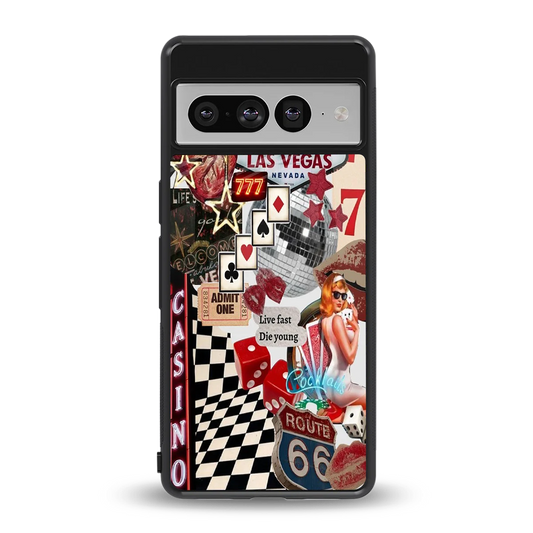 Vegas Vibes back phone cover | glass case for google pixel 7 pro