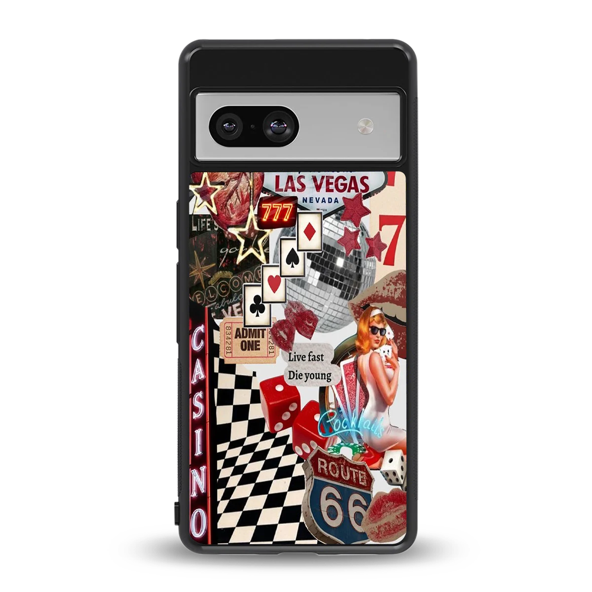 Vegas Vibes back phone cover | glass case for google pixel 7a