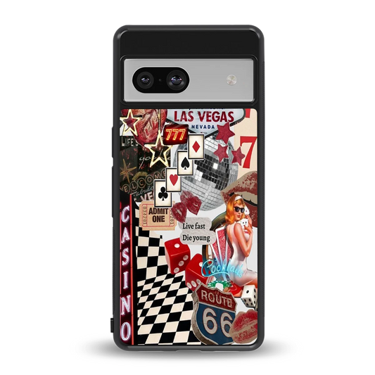 Vegas Vibes back phone cover | glass case for google pixel 7a