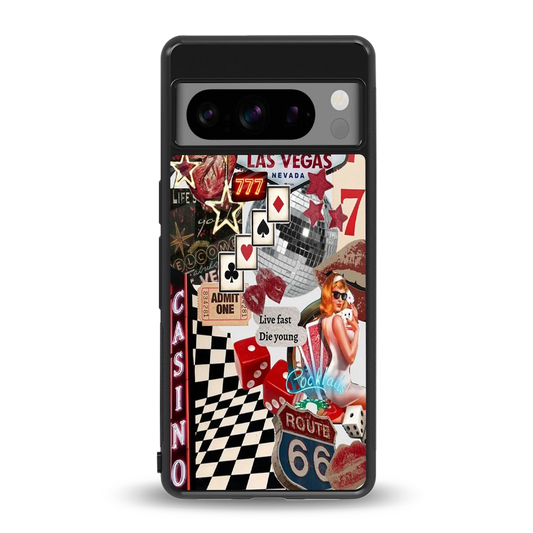 Vegas Vibes back phone cover | glass case for google pixel 8 pro