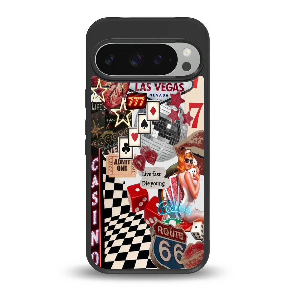 Vegas Vibes back phone cover | glass case for google pixel 9 pro