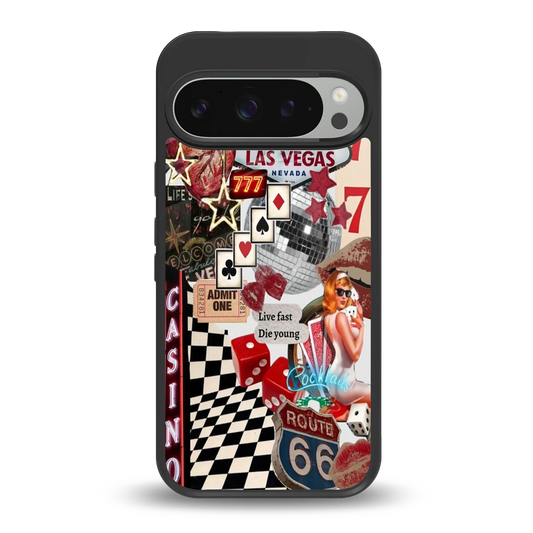 Vegas Vibes back phone cover | glass case for google pixel 9 pro
