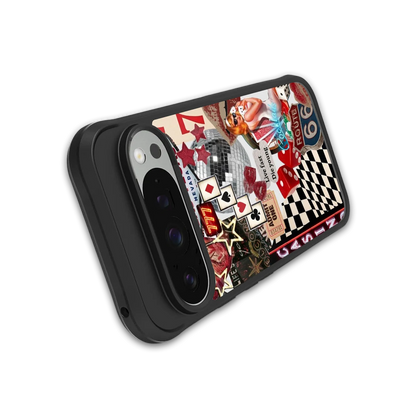 Vegas Vibes stylish phone case for google pixel 9 pro | glossy glass and slim fit