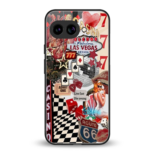 Vegas Vibes back phone cover | glass case for google pixel 9a