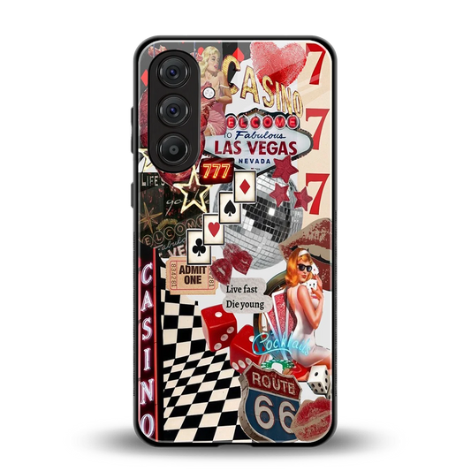 Vegas Vibes back phone cover | glass case for samsung galaxy m36 5g
