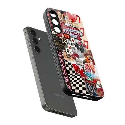 Vegas Vibes sleek samsung galaxy a16 5g cover with tempered glass back and TPU edges