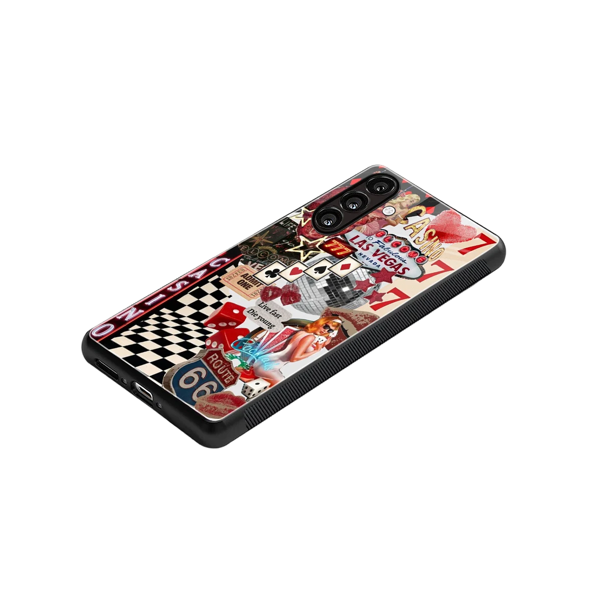 Vegas Vibes stylish phone case for samsung galaxy a37 5g | glossy glass and slim fit