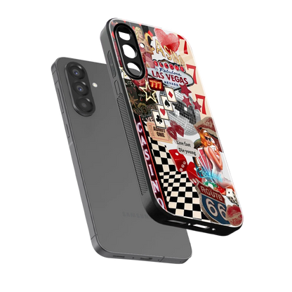 Vegas Vibes sleek samsung galaxy a37 5g cover with tempered glass back and TPU edges
