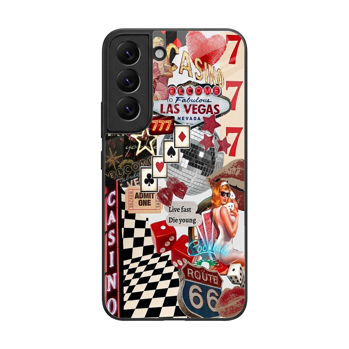 Vegas Vibes back phone cover | glass case for samsung galaxy s22