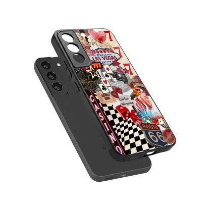 Vegas Vibes sleek samsung galaxy s22 cover with tempered glass back and TPU edges