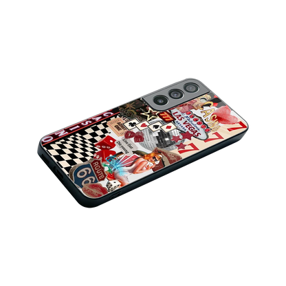 Vegas Vibes stylish phone case for samsung galaxy s22 | glossy glass and slim fit