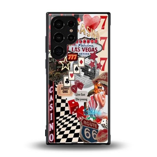 Vegas Vibes back phone cover | glass case for samsung galaxy s24 ultra