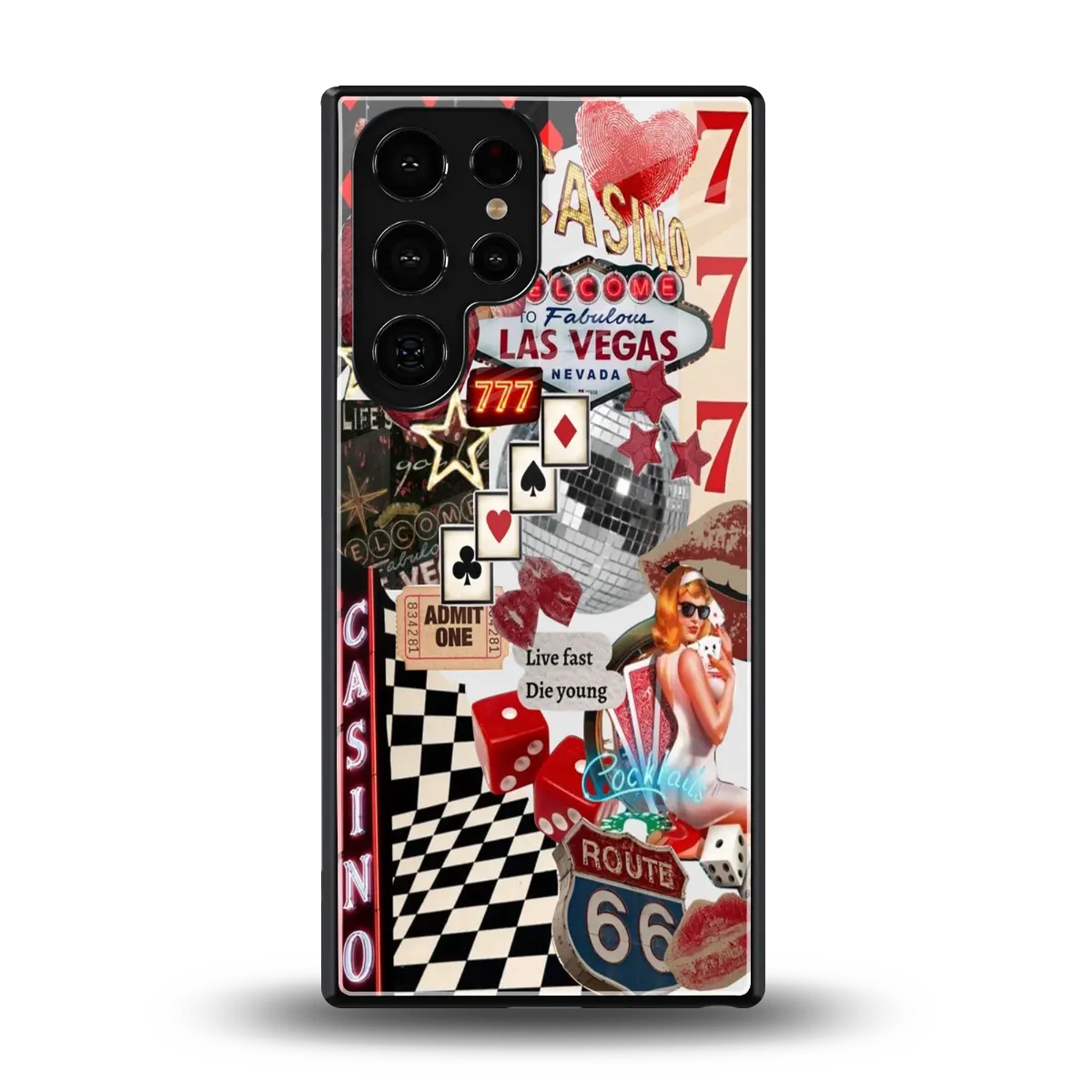 Vegas Vibes back phone cover | glass case for samsung galaxy s25 ultra