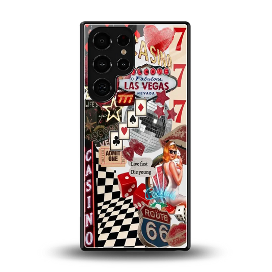 Vegas Vibes back phone cover | glass case for samsung galaxy s25 ultra