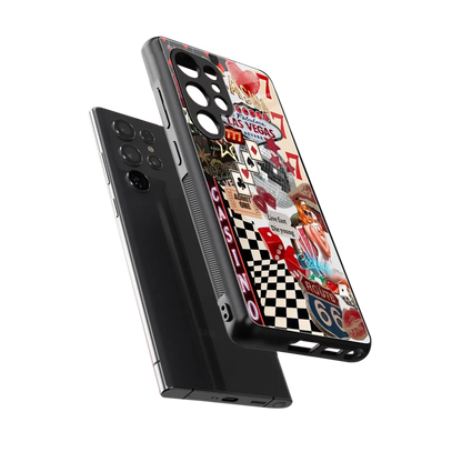 Vegas Vibes sleek samsung galaxy s25 ultra cover with tempered glass back and TPU edges
