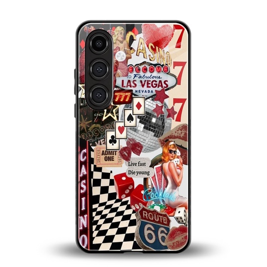 Vegas Vibes back phone cover | glass case for samsung galaxy s24
