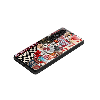 Vegas Vibes stylish phone case for samsung galaxy s24 | glossy glass and slim fit