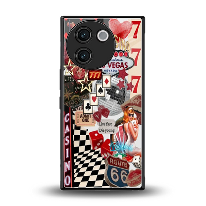 Vegas Vibes back phone cover | glass case for vivo v30e