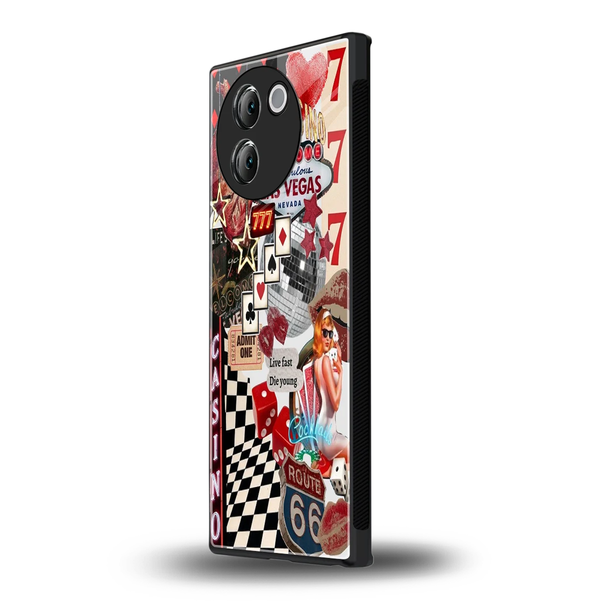 Vegas Vibes vivo v30e mobile cover | shockproof glass phone case