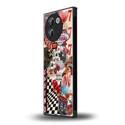 Vegas Vibes vivo v30e mobile cover | shockproof glass phone case