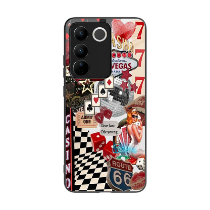Vegas Vibes back phone cover | glass case for vivo v27 5g