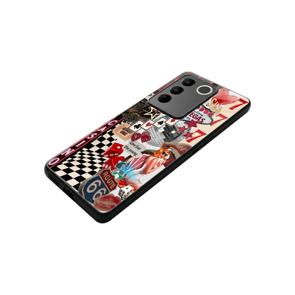Vegas Vibes stylish phone case for vivo v27 5g | glossy glass and slim fit