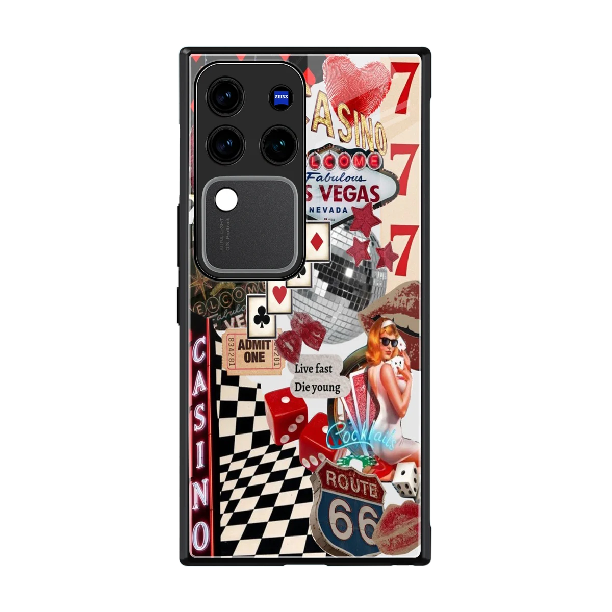 Vegas Vibes back phone cover | glass case forvivo v30 pro
