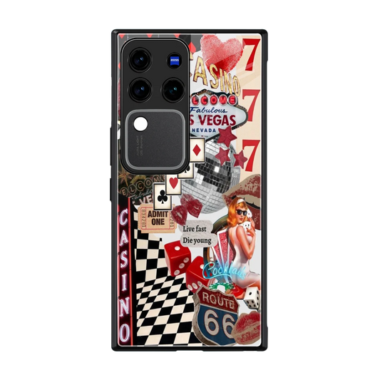 Vegas Vibes back phone cover | glass case forvivo v30 pro