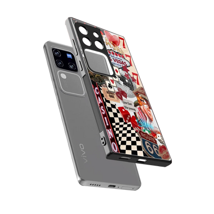 Vegas Vibes sleekvivo v30 pro cover with tempered glass back and TPU edges