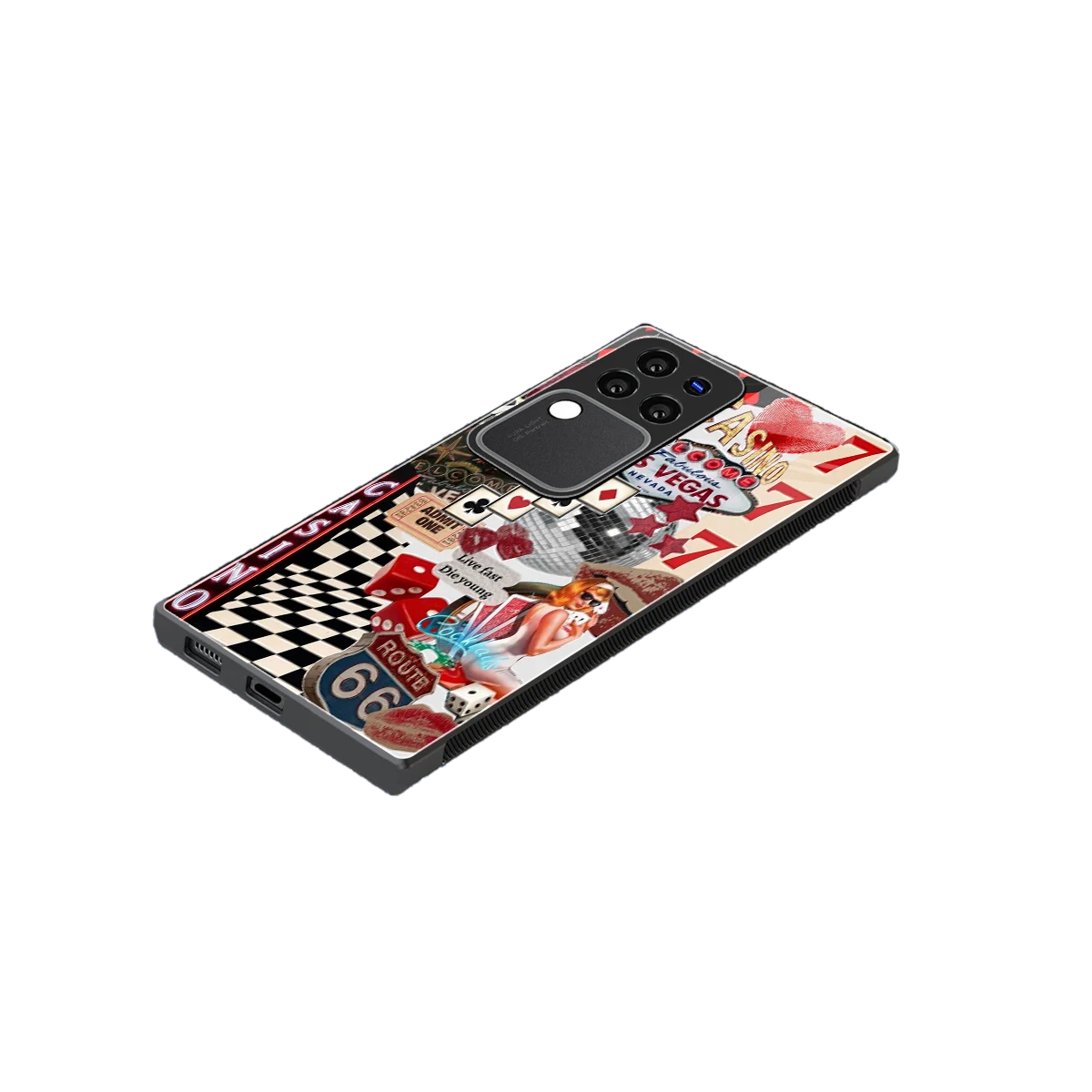 Vegas Vibes stylish phone case forvivo v30 pro | glossy glass and slim fit
