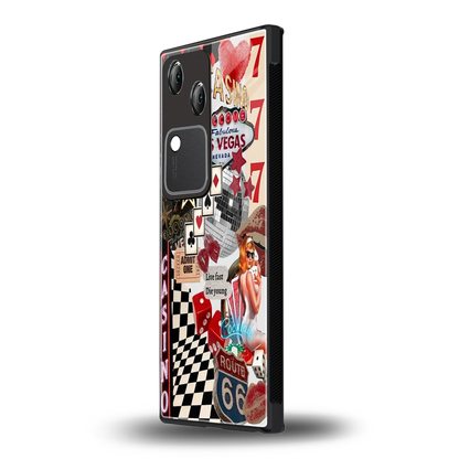 Vegas Vibes vivo v30 mobile cover | shockproof glass phone case