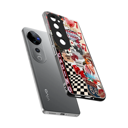 Vegas Vibes sleek vivo v40 pro cover with tempered glass back and TPU edges