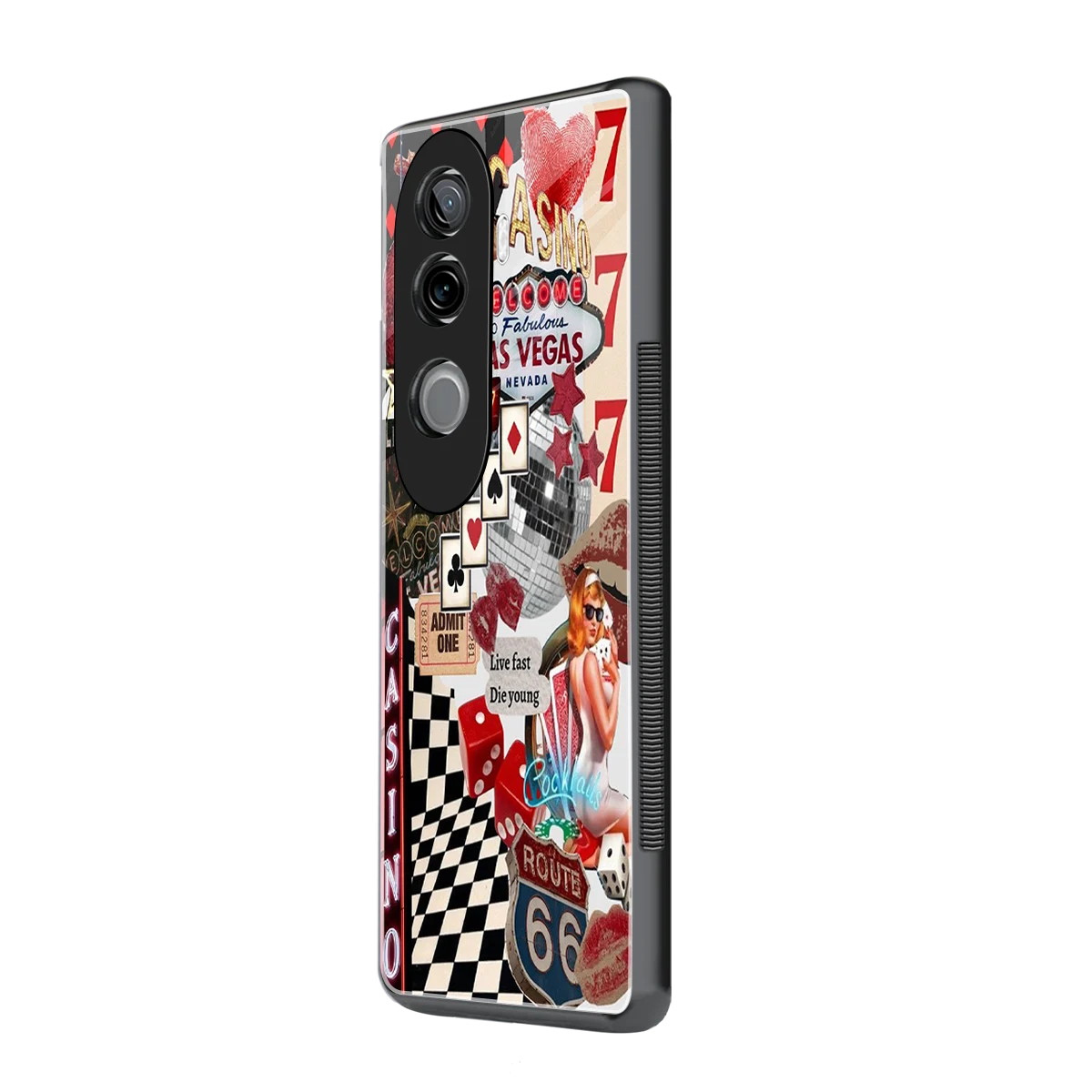Vegas Vibes vivo v40e mobile cover | shockproof glass phone case