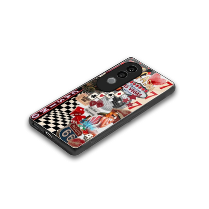 Vegas Vibes stylish phone case for vivo v40e | glossy glass and slim fit