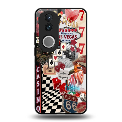 Vegas Vibes back phone cover | glass case for vivo v50