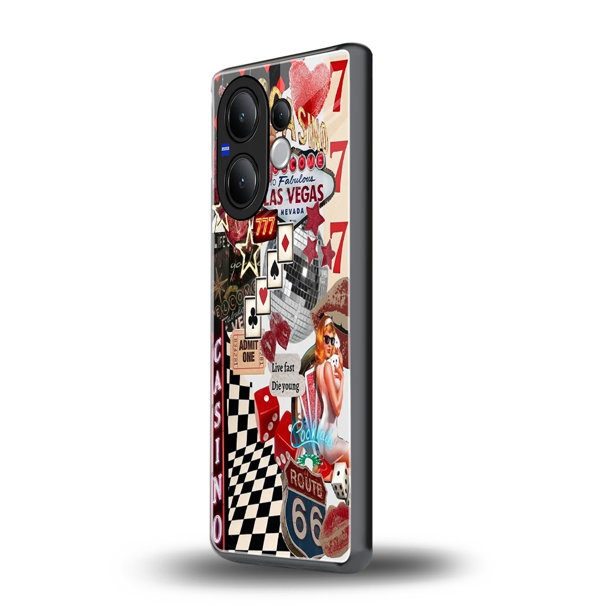 Vegas Vibes vivo v60 mobile cover | shockproof glass phone case