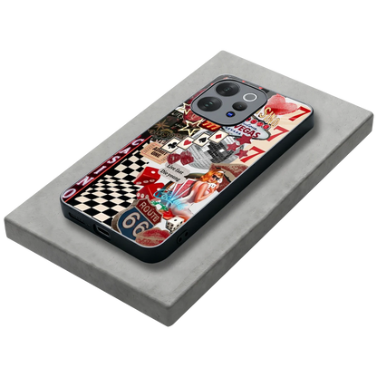 Vegas Vibes stylish phone case for vivo v70 elite | glossy glass and slim fit