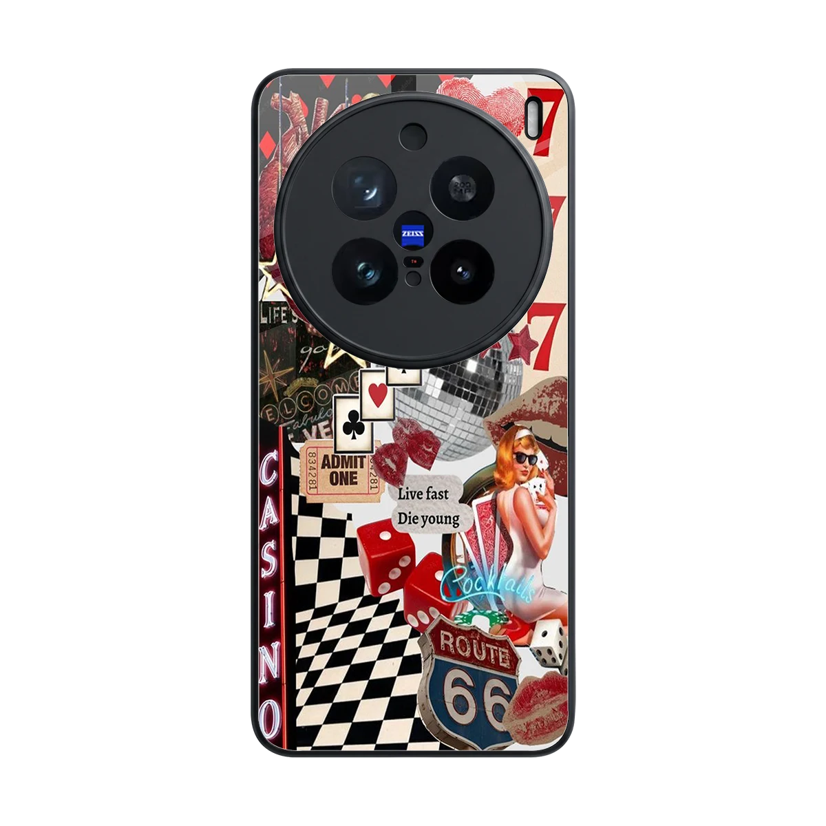 Vegas Vibes back phone cover | glass case for vivo x200 pro