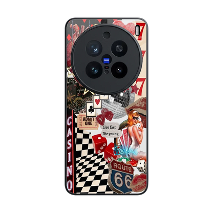 Vegas Vibes back phone cover | glass case for vivo x200 pro