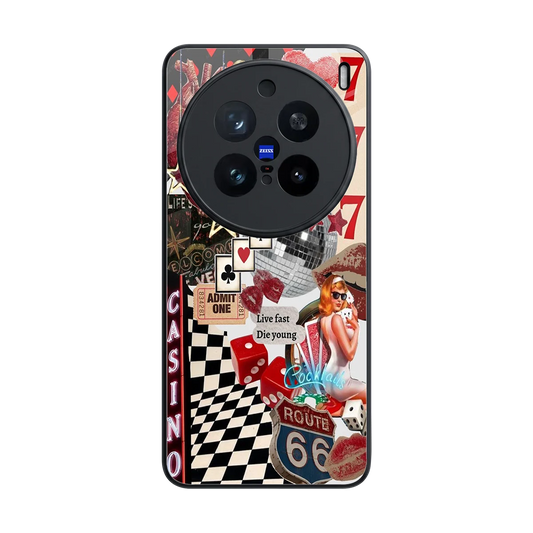 Vegas Vibes back phone cover | glass case for vivo x200 pro
