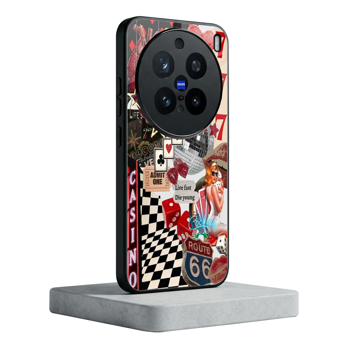Vegas Vibes vivo x200 pro mobile cover | shockproof glass phone case