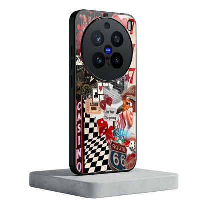 Vegas Vibes vivo x200 pro mobile cover | shockproof glass phone case