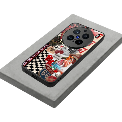 Vegas Vibes stylish phone case for vivo x200 pro | glossy glass and slim fit