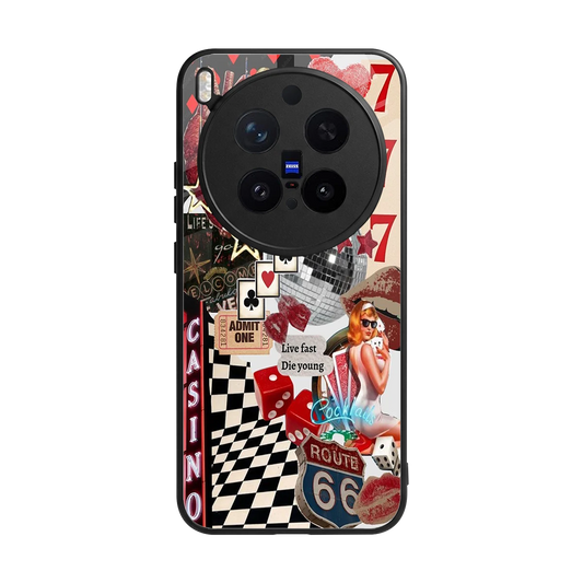 Vegas Vibes back phone cover | glass case for vivo x300 pro